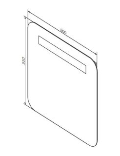 Зеркало Am.pm Gem M90MOX0801WG 80 см с подсветкой